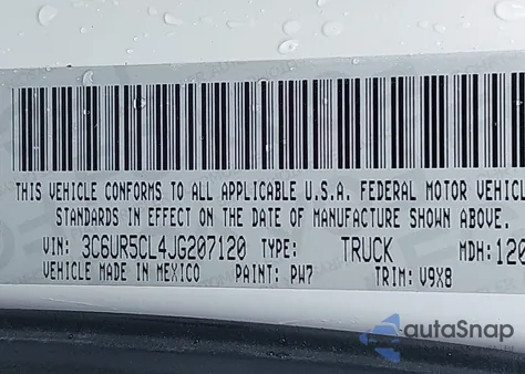 2018 Ram 2500 Tradesman 4X4 6'4 Box from USA, damaged, VIN 3C6UR5CL4JG207120